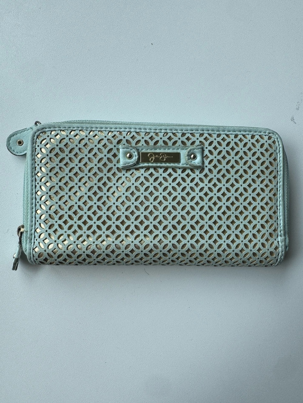 Jessica Simpson Mint Green Zip Around Wallet
